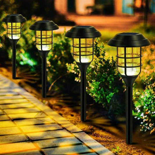 Solar Floor Lamp - Elegant Stainless Steel and Weatherproof
