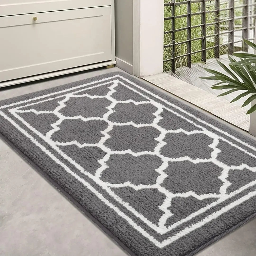 HomaxyClean Washable Dirt Trapper Mat - Non-Slip Low Profile Entrance Rug