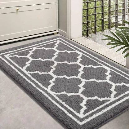 HomaxyClean Washable Dirt Trapper Mat - Non-Slip Low Profile Entrance Rug