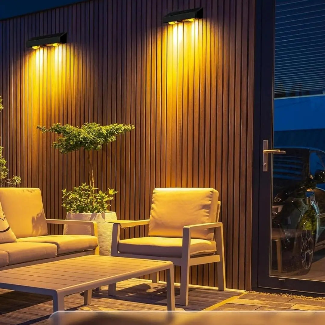 FenceGlow Pro Solar Wall Lights - Waterproof Fence Lighting