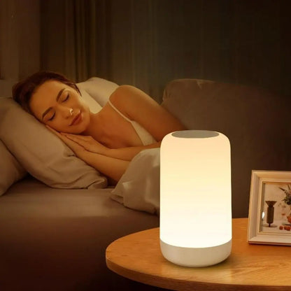AuroraGlow Rechargeable RGB Touch Lamp - Elegant Mood Lighting