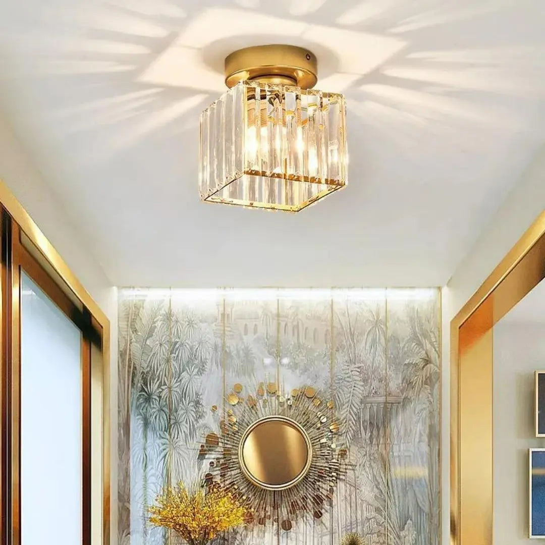 Modern Flush Ceiling Light - Bold Black Accent for Stylish Hallways