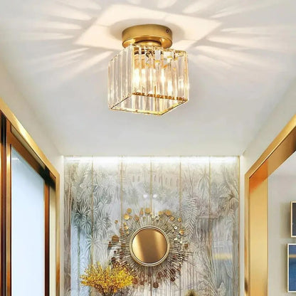 Modern Flush Ceiling Light - Bold Black Accent for Stylish Hallways