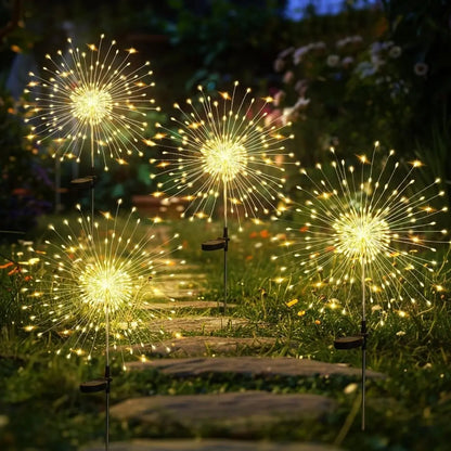 Lumora Starburst Solar Lights - Decorative Waterproof LED Garden Firework Lamps