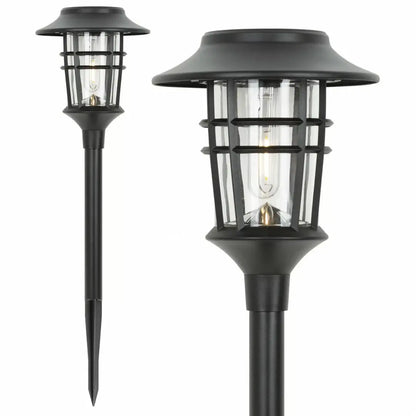 Solar Floor Lamp - Elegant Stainless Steel and Weatherproof