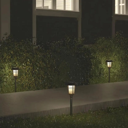 Solar Floor Lamp - Elegant Stainless Steel and Weatherproof