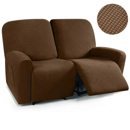 Cabri Knitted Recliner Chair Covers - Stretch Jacquard Slipcovers for 1-4 Seater Recliners