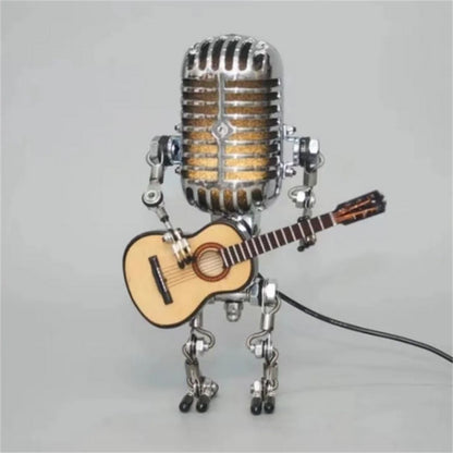 GuitarLamp Robot Table Lamp - Dimmable LED Light with Guitar Accent