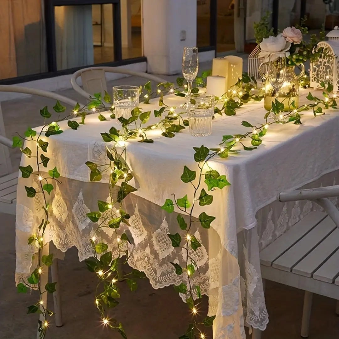 Artificial Leaf Fairy Lights with Copper Wire Lights
