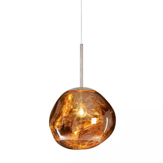 Lava Flow Pendant Light - Sculptural Modern Melting Glass Fixture