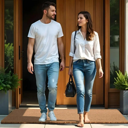 CoirGuard Heavy-Duty Entrance Mat - Non-Slip Coir and Rubber Backed Mat for Indoor and Outdoor Use