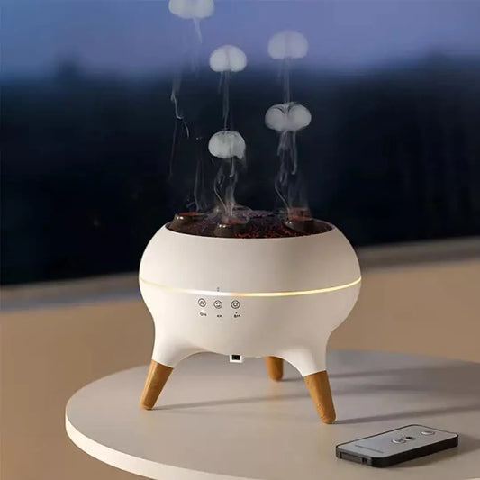 Jellyfish Aroma Humidifier - Ultrasonic Essential Oil Diffuser with 7 LED Lights