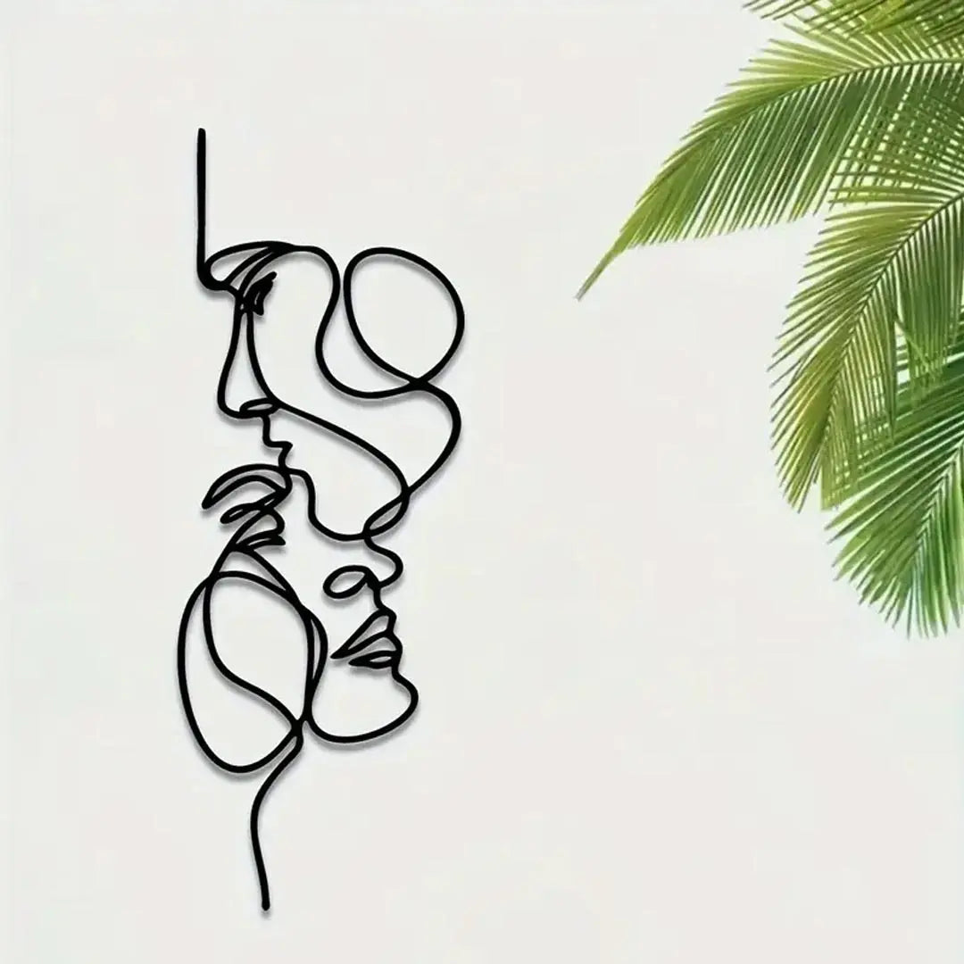 Character Silhouette Wall Hanging Art - Laser Carved Iron Decor