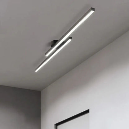 LED Ceiling Light - Modern Black Linear Ceiling Light