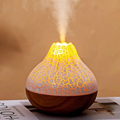 Volcano Air Humidifier 300ml - USB Mist Air Humidifier with LED Ambient Light