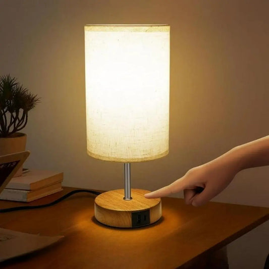 Suraight Touch Bedside Lamp - 3-Way Dimmable with USB Charging