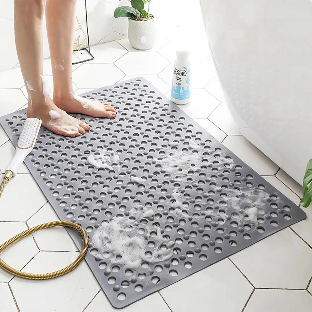 Square Non-Slip Shower Mat - Quick Drainage Bath Mat