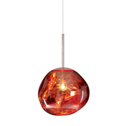 Lava Flow Pendant Light - Sculptural Modern Melting Glass Fixture