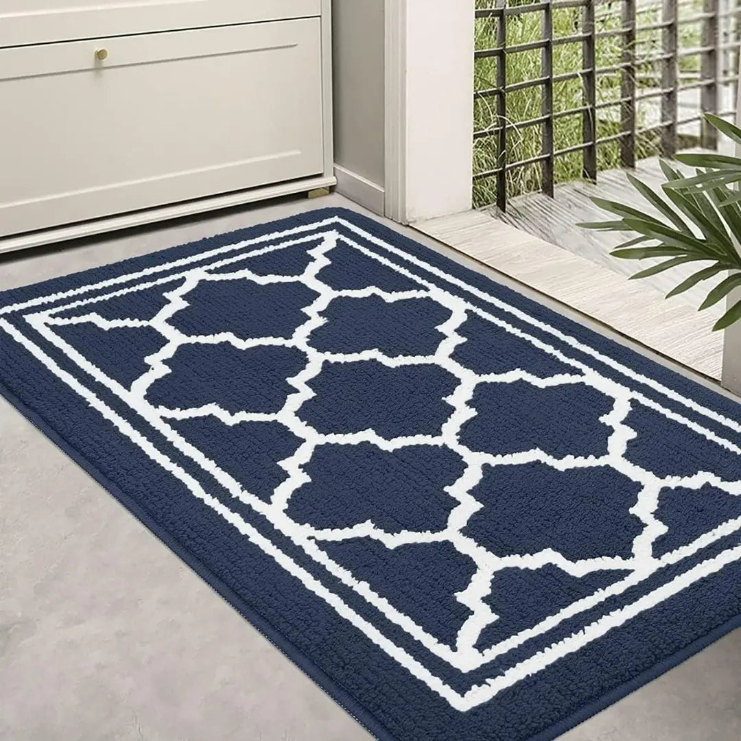 HomaxyClean Washable Dirt Trapper Mat - Non-Slip Low Profile Entrance Rug
