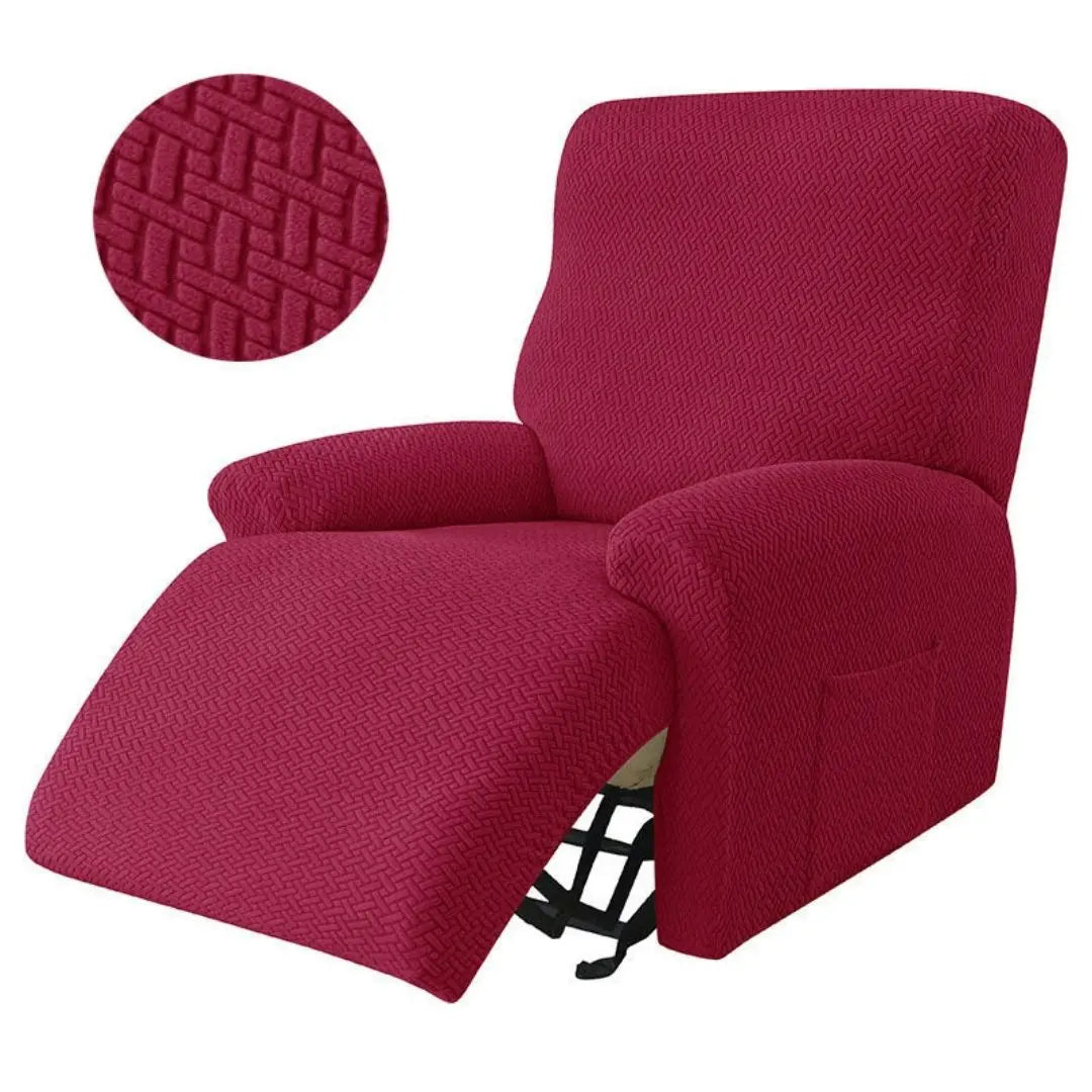 Varsi Polar Fleece Recliner Chair Covers - Stretch Slipcovers with Side Pocket for 1-4 Seater Recliners