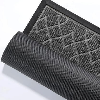 Bravix Outdoor Door Mat - Heavy Duty Water Absorbent Mud Resistant Non-Slip Entry Mat