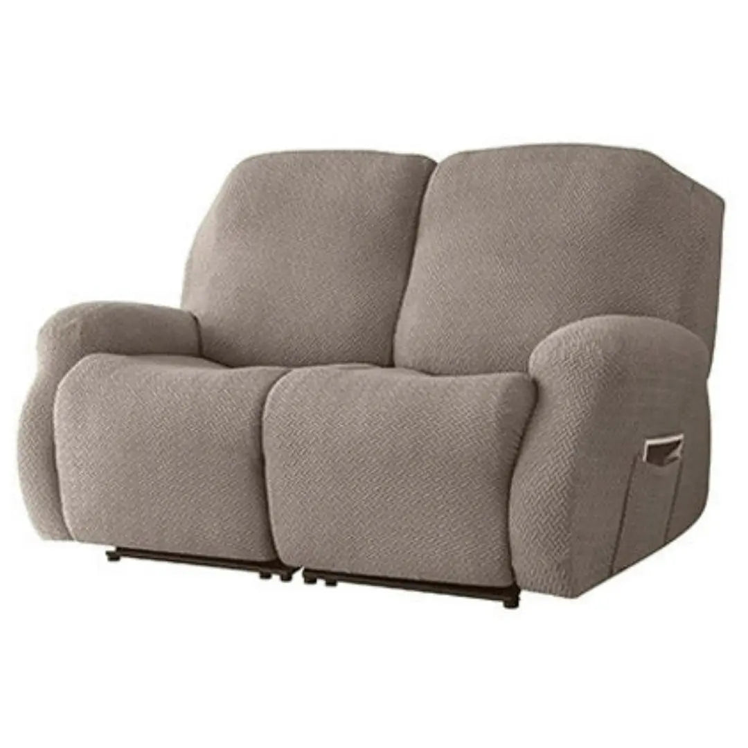 Varsi Polar Fleece Recliner Chair Covers - Stretch Slipcovers with Side Pocket for 1-4 Seater Recliners