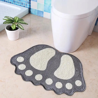 Bathroom Mat - Footprint Design, Non-Slip Memory Foam Rug 60×40 cm