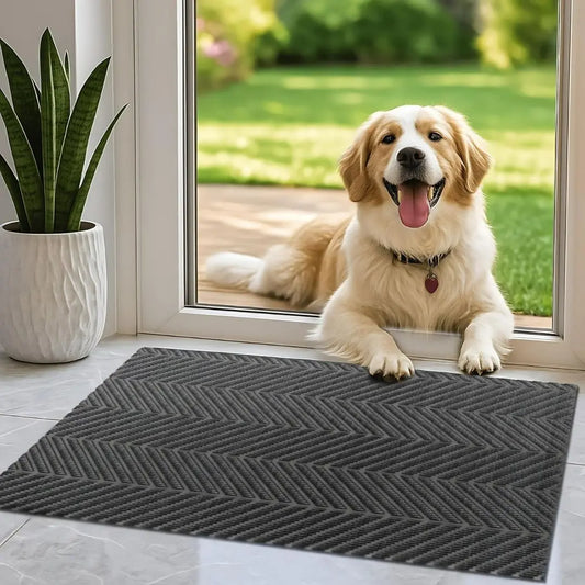 CompolicyTweed Slip-Resistant Door Mat - Edge-Free Indoor and Outdoor Mat