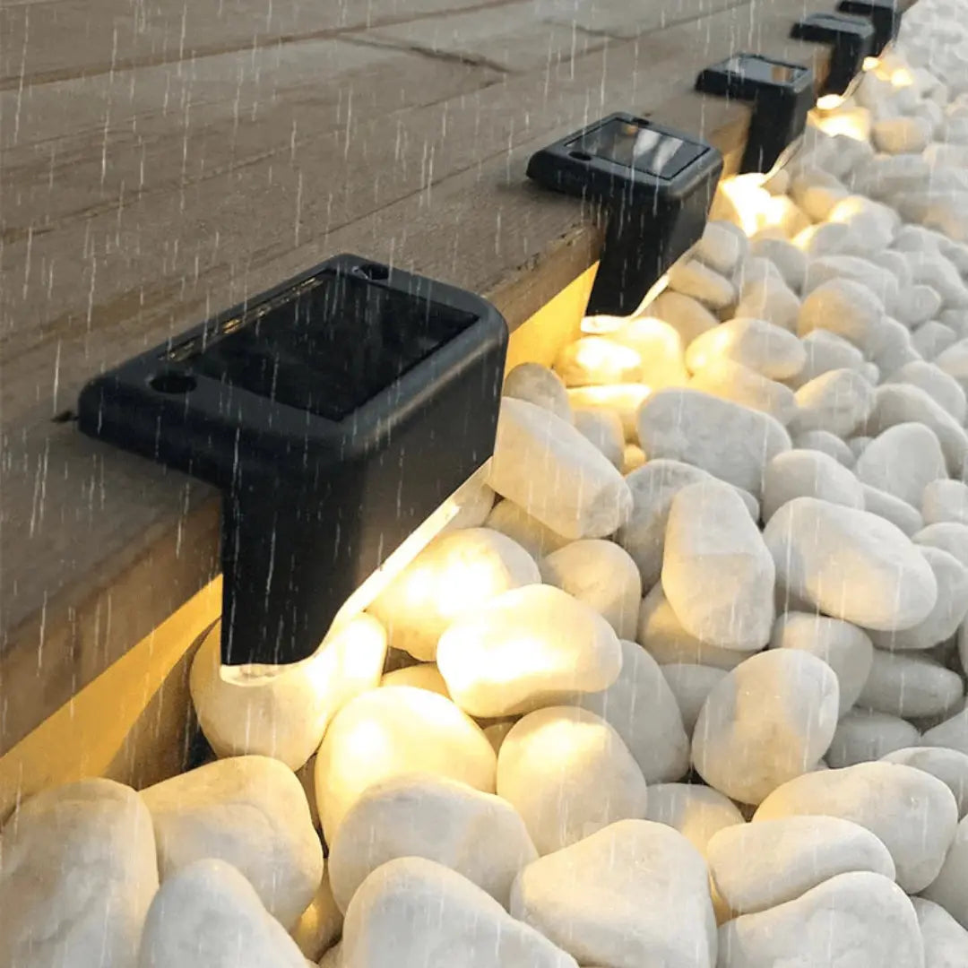 Solar Deck Light Pack - Weatherproof Outdoor LED for Steps Patios and Pathways