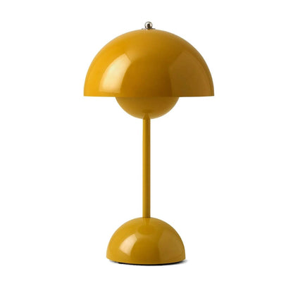 Amsterdam Table Lamp - Rechargeable Dome Light in Metallic Finish
