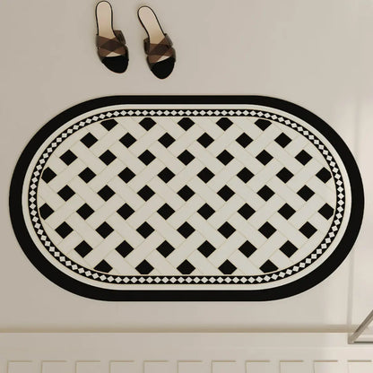 Alvienne 3-Piece Absorbent Diatom Mud Bathroom Mat Set - Quick-Dry Non-Slip Floor Mats