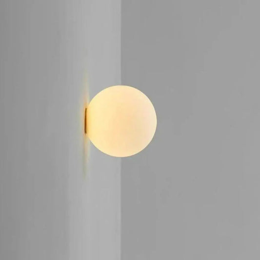 Aditya Circular Wall Light - Sleek Milk Glass Elegance for Modern Interiors