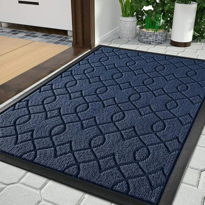 Bravix Outdoor Door Mat - Heavy Duty Water Absorbent Mud Resistant Non-Slip Entry Mat