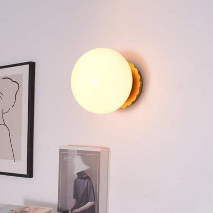 Marshmallow Globe Wall Sconce - Soft Glass Glow with Modern Chrome Finish