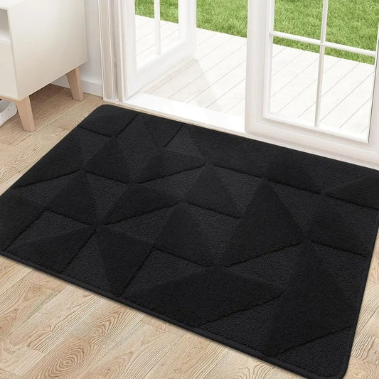 HomaxyTuft Soft Dirt Trapper Mat - Non-Slip Machine Washable Entrance Rug