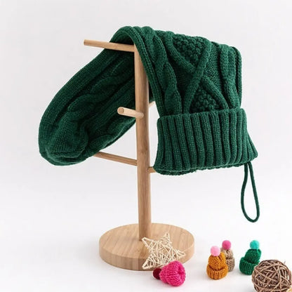 Celene Large Knitted Christmas Stockings - Classic Holiday Fireplace and Tree Decorations