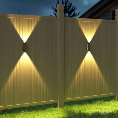 Lasay Solar Fence Lights Outdoor - Waterproof 3-Mode LED Wall Lights