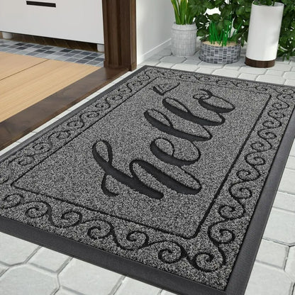 YimobraGuard Heavy-Duty Braided Door Mat - Waterproof Non-Slip Entrance Rug for Indoor and Outdoor Use