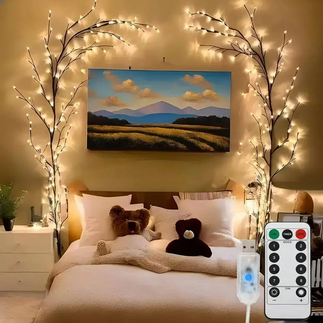 Zeyra Willow Vine Decorative Light - LEDs Bendable Birch Tree with 8 Lighting Modes