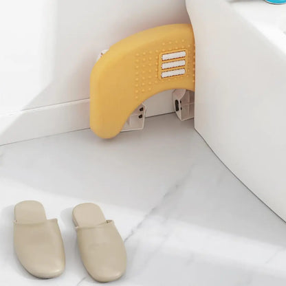 Collapsible Toilet Foot Stool - Non-Slip Circular Step Stool with Massage Roller