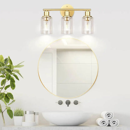 Nuvoro Black Retro Indoor Wall Lamp - Matte Finish Vanity Light with Reversible Mount