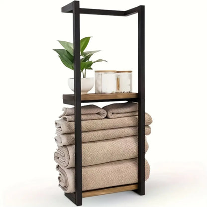 Modern Bathroom Storage Rack with 2 Layer Design
