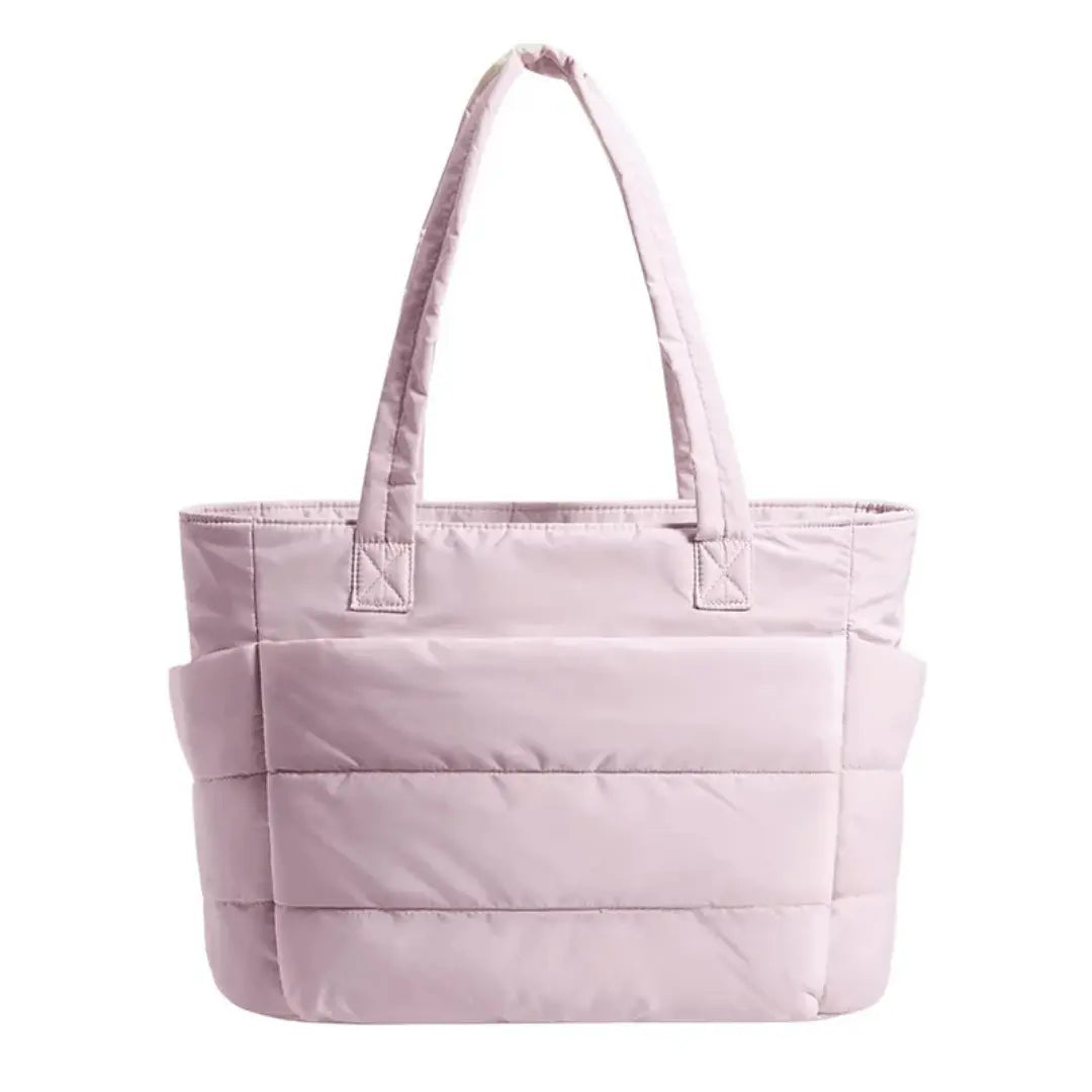 Aurelle – Quilted Travel Tote Bag with Laptop Sleeve & Multi-Compartment Storage