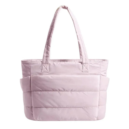 Aurelle – Quilted Travel Tote Bag with Laptop Sleeve & Multi-Compartment Storage