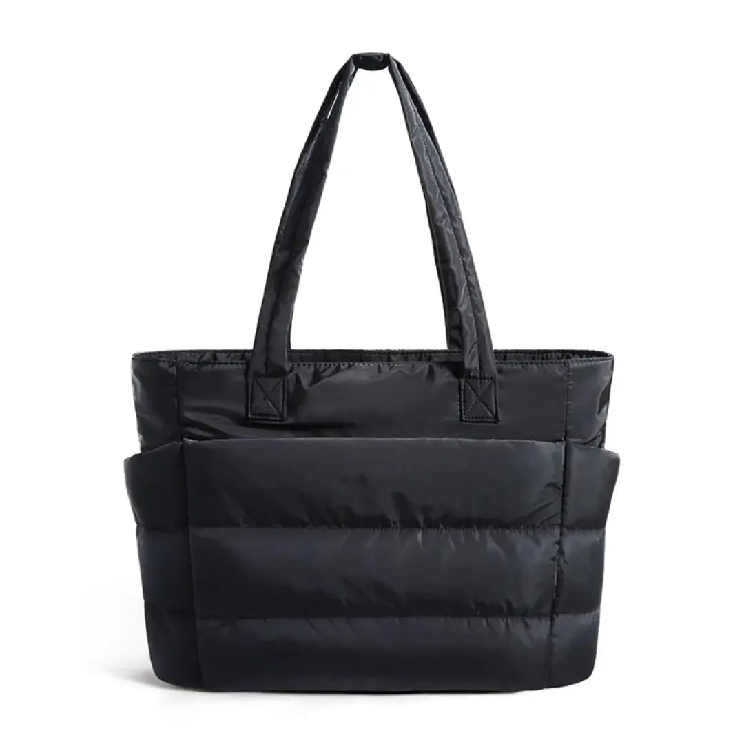 Aurelle – Quilted Travel Tote Bag with Laptop Sleeve & Multi-Compartment Storage