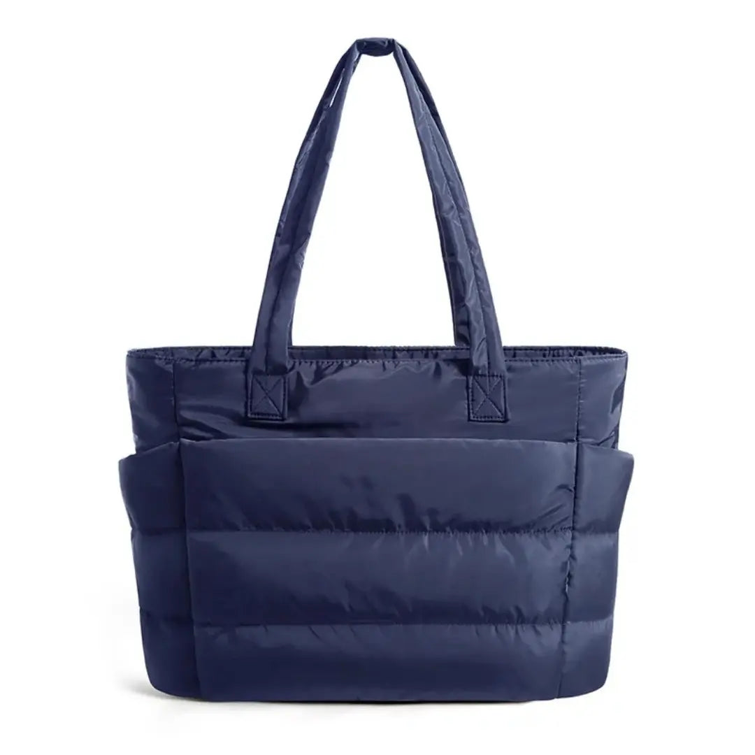 Aurelle – Quilted Travel Tote Bag with Laptop Sleeve & Multi-Compartment Storage