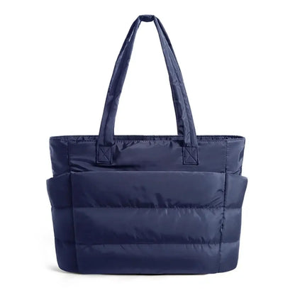 Aurelle – Quilted Travel Tote Bag with Laptop Sleeve & Multi-Compartment Storage