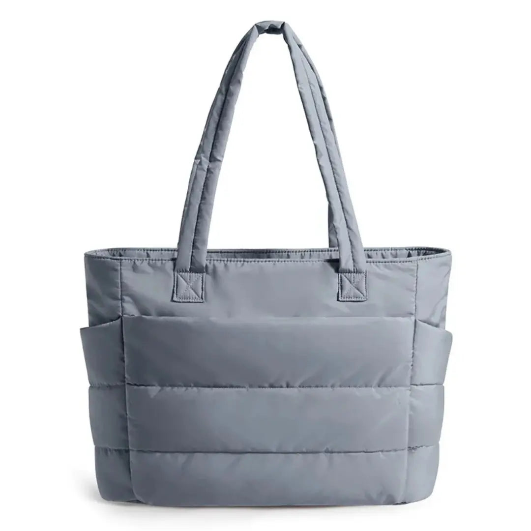 Aurelle – Quilted Travel Tote Bag with Laptop Sleeve & Multi-Compartment Storage