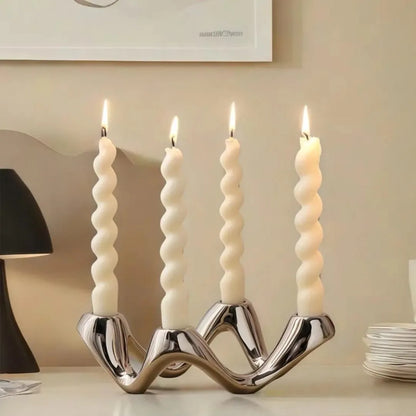 Ceramic Wave Shaped Candle Holder