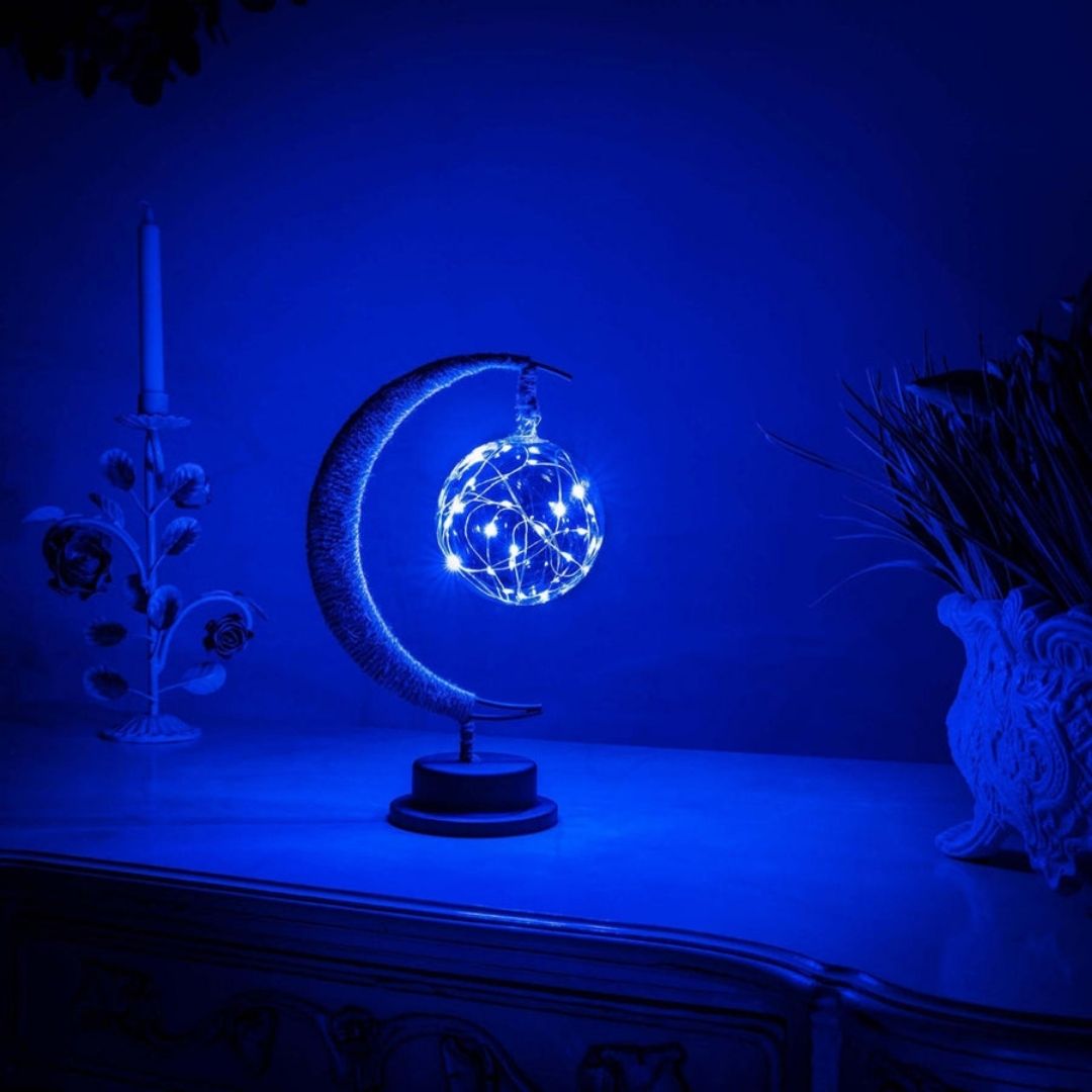 Enchanted Lunar Lamp - Celestial Glass LED Light for Magical Ambience